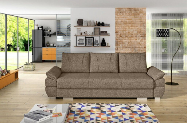Designer 3 Sitzer Couch Sofa Polster Sofas Couchen 3er Textil Schlafsofa Bett