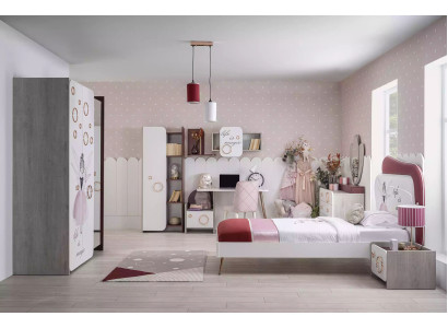 Luxus Kinderzimmer Set Bett Schrank Regal Kinder Möbel Mädchen 8tlg