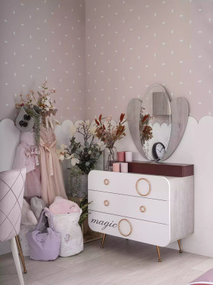 Luxus Kinderzimmer Set Bett Schrank Regal Kinder Möbel Mädchen 8tlg