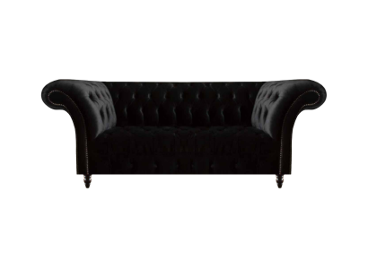 Komplett Schwarze Chesterfield Couch Designer Textilsofas Polstercouch