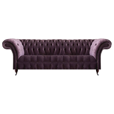 Lila Chesterfield Wohnzimmer Viersitzer Designer Polstercouch Edle Möbel