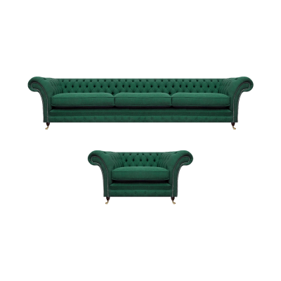 Luxus Textil Stoff Sofa Dreisitze Einrichtung Wohnzimmer Sessel Chesterfield