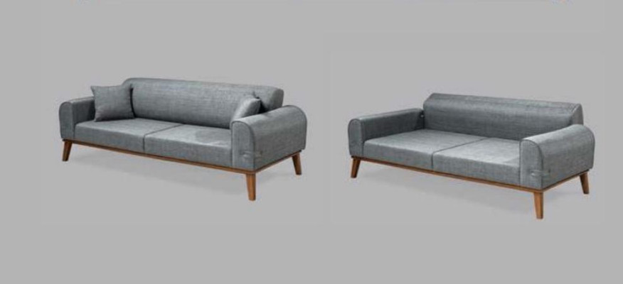 Sofagarnitur 3+3+1 Sitzer Design Sofa Polster Couch Modern Samt