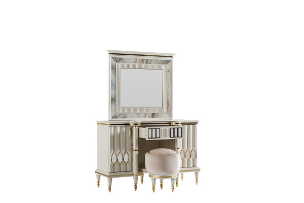 Runder Hocker Beige Rund Polster Bank Fußhocker Schlafzimmer Sitzhocker