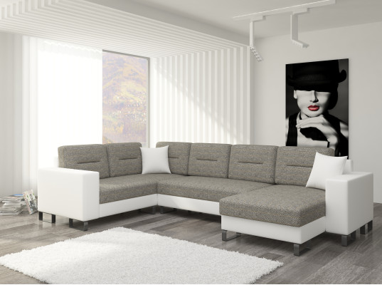 Design Ecksofa Schlafsofa Bettfunktion Couch Leder Polster Textil Sofas Neu 3260