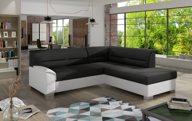 Design Ecksofa Schlafsofa Bettfunktion Couch Leder Textil Polster Sofas Neu 8349