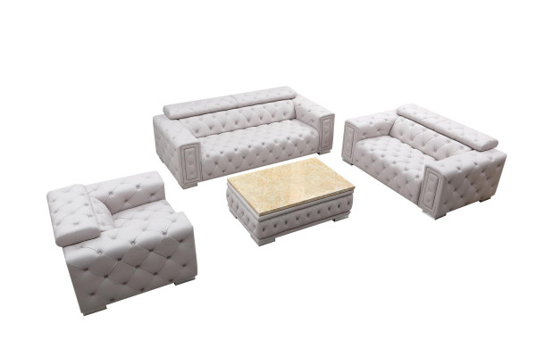 Couch Set Garnitur Polster Leder Design Chesterfield Sofagarnitur 3+2 Sitzer Neu