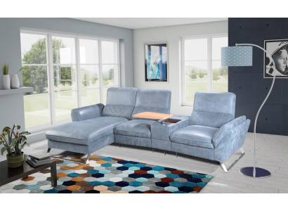 Heim Kino Sofa Couch Polster Leder Couchen Sofas Eck Garnitur Relax Fußstützen