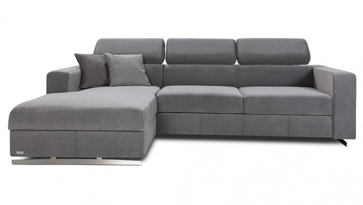 Ecksofa L-Form Couch Design Polster Textil Modern Bettfunktion Stoff Schlaf Neu