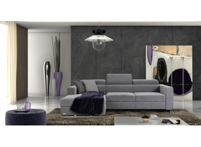 Ecksofa L-Form Couch Design Polster Textil Modern Bettfunktion Stoff Schlaf Neu