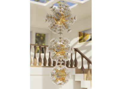 Kristall Kronleuchter Lüster Deckenleuchte Hängeleuchte Bohemia Flower Lampe Neu