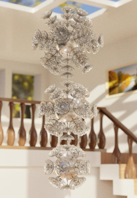 Kronleuchter Elite Bohemia Flower Decken Beleuchtung Deckenlampe Lampe Leuchten