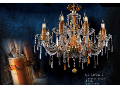 Bohemia Hänge Decken Leuchte Kronleuchter Lampe Kristall Lampen Leuchten Luster