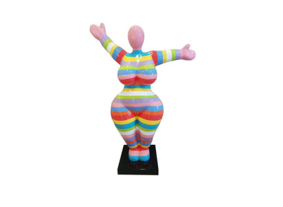 Moderne Wohnzimmer Dekoration Statue Figuren Skulpturen Abstrakt 85cm Bunte Deko
