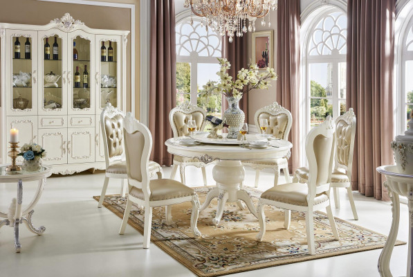 Lehnstuhl Design Sessel Echtholz Leder Polster Esszimmer Leder Gastro Stuhl