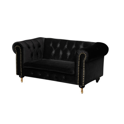 Chesterfield 2 Sitzers Klassische Luxus Barock Rokoko Sofa Textil Leder Couch