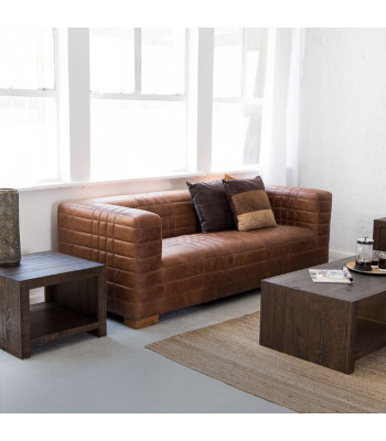 Chesterfield 3 Sitzers Luxus Raster Sofa Textil Leder Couch Designer Sofas Neu