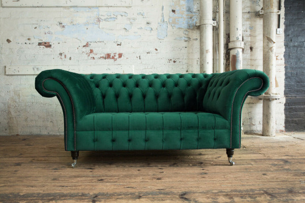 Sofa Couch Polster 2 Sitzer Textil Sofas Couchen Sitz Garnituren Design Club