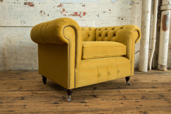 Lounge Luxus Fernseh Club Polster Sitzer Sessel Design Couch Sofa Chesterfield