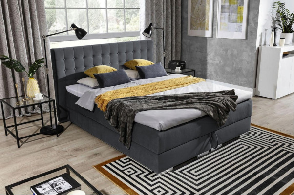 Chesterfield Design Bett Textil Samt Polster Samt Hotel Betten Schlafzimmer Neu
