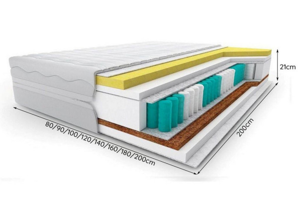 Matratze Hochwertige 7 Zonen Orthopädische Matratzen Bett 90x200cm Betten Neu