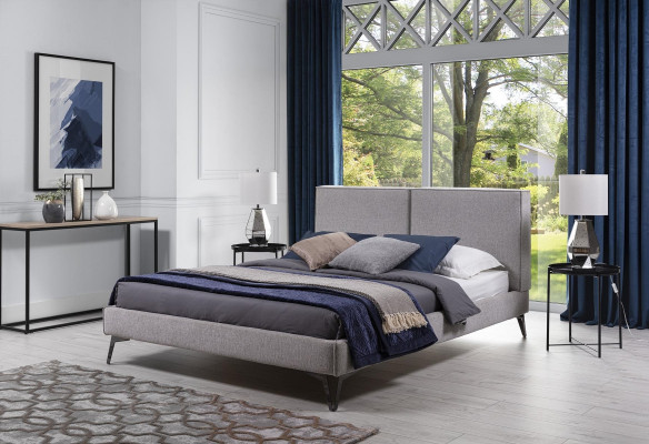 Luxus Leder Textil Bett  Polster Betten Doppel Modernes Ehe 140/160/180 Neu