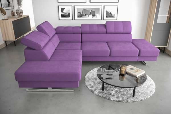 Luxus Möbel Ecksofa L Form Couch Design Polsterung Textil Sofas Holz Garnitur