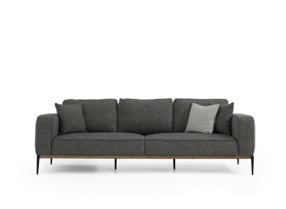 Zweisitzer Sofa 2 Sitzer Stoff Sofas Modern Design Wohnzimmer Grau
