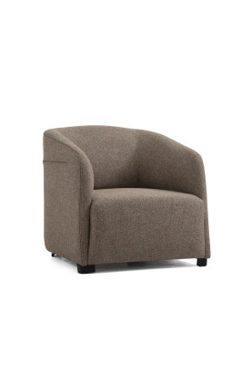 Sessel Ohrensessel Stoff Beige Wohnzimmer Polyester 1 Sitzer Modern