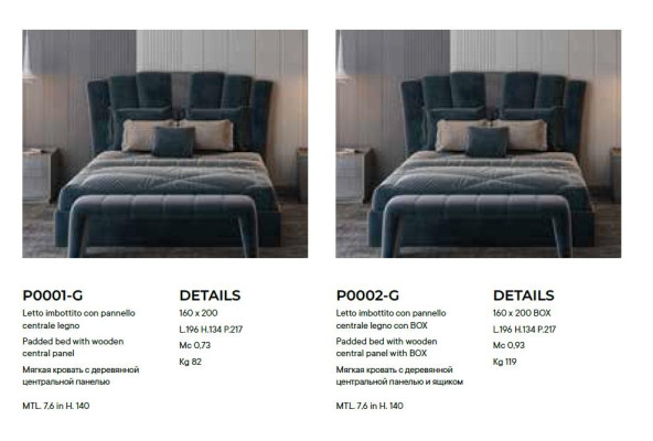 Luxus Doppel Hotelbetten Italienische Möbel Neu Modernes BettBlau Polster Design