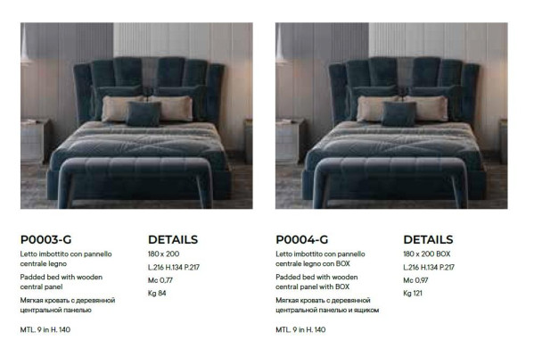 Luxus Doppel Hotelbetten Italienische Möbel Neu Modernes BettBlau Polster Design