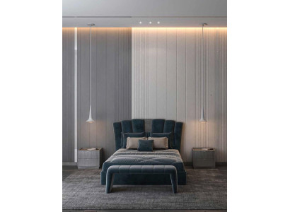 Luxus Doppel Hotelbetten Italienische Möbel Neu Modernes BettBlau Polster Design