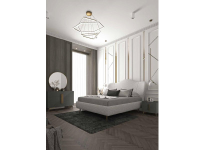 Luxus Bett Holz Betten Bettrahmen Grau Doppel Bettgestell Betten Doppelbetten