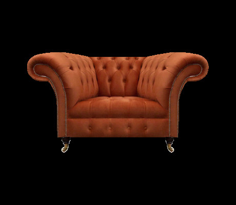 Brauner Wohnzimmer Polstersessel Stoffmöbel Designer Einsitzer Möbel