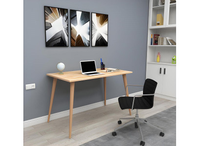 Beiger Holztisch Designer Loft-Tisch Stilvolle Schreibtische Luxus Möbel