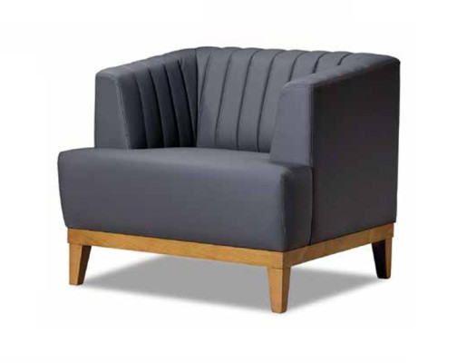 Grau-Braune Sofagarnitur Designer Polstersessel Edler Textil 3-Sitzer