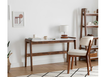 Braun-Weißer Laptoptisch Luxuriöse Büromöbel Designer Schreibtische