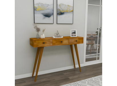 Modern Hochwertig Konsolentisch Braun Holztisch Wohnzimmer Designer Möbel