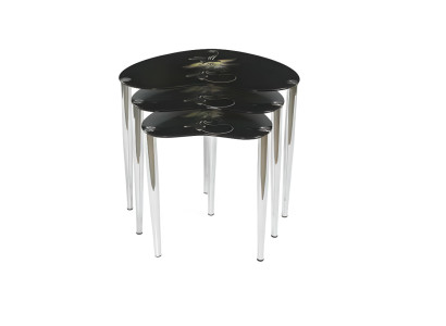 Couchtisch Garnitur 3x Hartglas Herztische Wohnzimmer Edle Kaffeetische