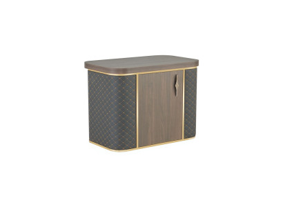 Kommode Zweifarbig Braun Schwarz Modern Design Stil Arbeitszimmer Holz