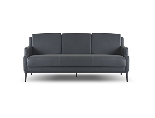 Arbeitszimmer-Set 3tlg 3-Sitzer Sessel Couchtisch Modern Dunkelgrau