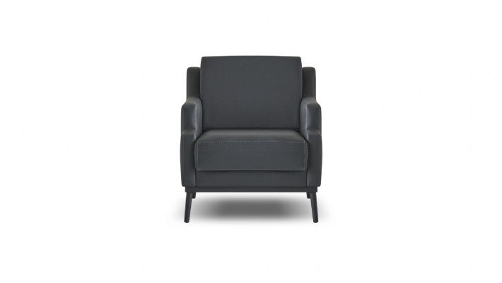 Arbeitszimmer-Set 3tlg 3-Sitzer mit 2x Sessel Dunkelgrau Modern Design