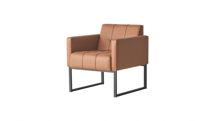 Arbeitszimmer-Set 5tlg Braun 2x 2-Sitzer 2x Sessel Couchtisch Grau Stil