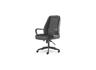 Bürostuhl Schwarz Drehsessel Modern Arbeitszimmer Mit Rollen Ledersessel