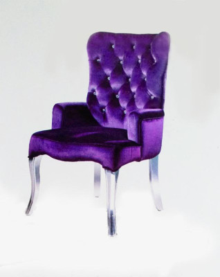 Designer Sessel Samt Sofa Lounge Club Sofa mit Kristallsteinen Stuhl Stühle Neu