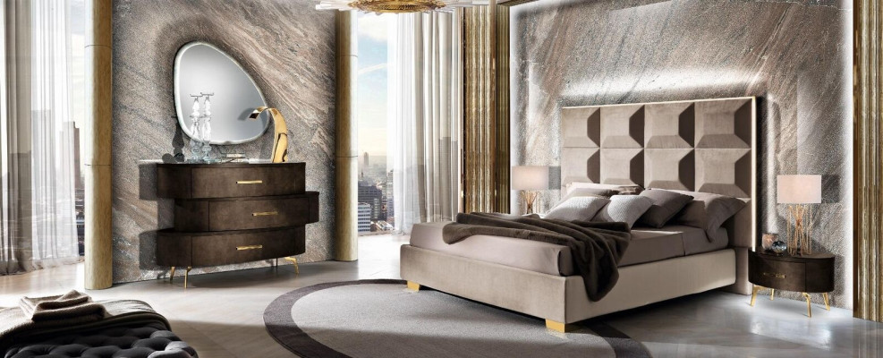 Design Modern Luxus Schlafzimmer Nachttisch Betten Bett 3tlg. Schlafzimmer Set