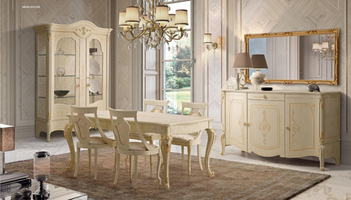 Design Möbel Stil Barock Kommode Anrichte Sideboard Holz Italien Low Sideboard