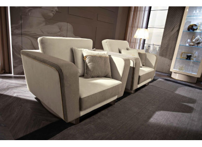Sessel Luxus Design Italienische Möbel Stühle Design Textil Wohnzimmer Sofa Neu
