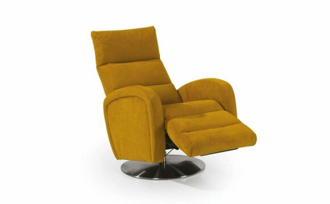 Sessel Lounge Designer Stuhl Polster Sofa 1 Sitzer Relax Drehbar Fernseh Stoff