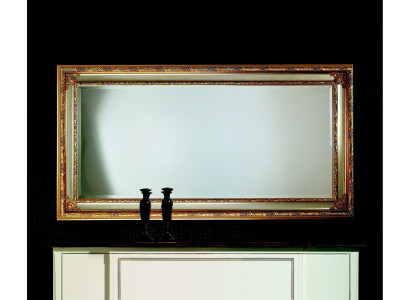 Klassischer Wandspiegel Holzrahmen Spiegel Möbel 94x184 Glas Rahmen Wand Möbel
